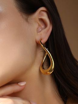 Sohi - Women'S The Fluid Hoop Earrings - California Gold