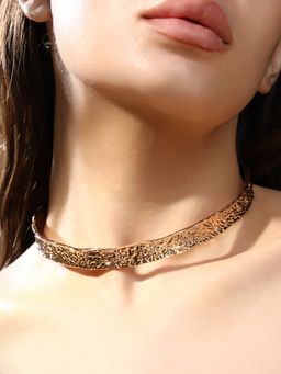 Sohi - Women'S The Hammered Choker Necklace - California Gold