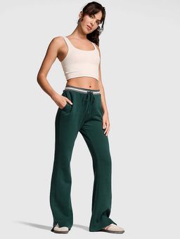 Victoria's Secret - Green Ivy Fleece Split-Hem Flare Pant (XL)