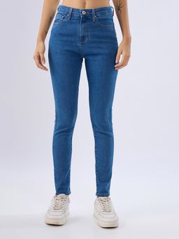 Spykar - Light Blue Super Skinny Fit High Rise Jeans for Women