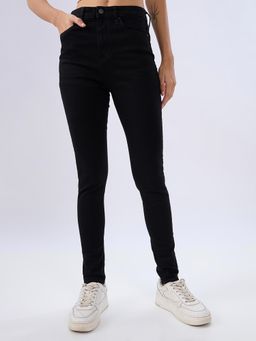 Spykar - Black Super Skinny Fit High Rise Jeans for Women