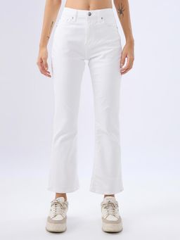 Spykar - White Boot Cut Fit High Rise Jeans for Women