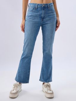 Spykar - Tinted Blue Boot Cut Fit High Rise Jeans for Women