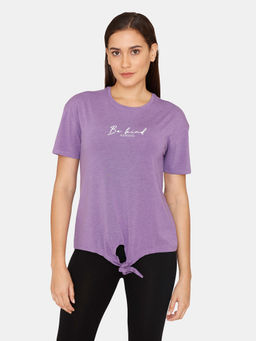Zivame - Lounge Knit Poly Lounge Top Deep Lavender