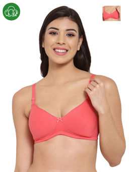 Inner Sense - Organic Cotton Antimicrobal Padded t-shirt Bra Pink (Pack of 2)