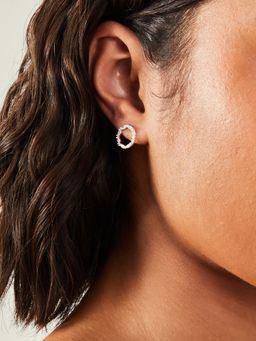 Accessorize London - Womens Sterling Silver Plated Sparkle Circle Stud Earrings