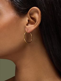 Accessorize London - Womens Waterproof Medium Stainless Steel Hoop Earrings