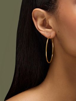 Accessorize London - Womens Waterproof Large Stainless Steel Hoop Earrings