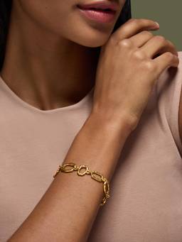Accessorize London - Womens Stainless Steel Molten Chain T Bar Bracelet