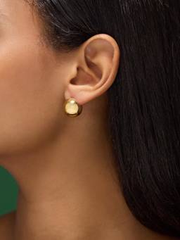 Accessorize London - Womens Stainless Steel Orb Hoop Earrings