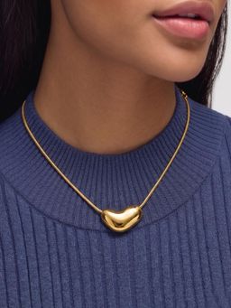 Accessorize London - Womens Stainless Steel Molten Pendant Necklace