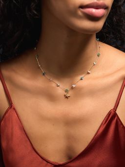 Accessorize London - Womens 14k Gold Plated Semi Precious Pendant Necklace