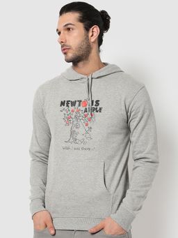 Campus Sutra - Men Typographic Print Hooded Sweatshirt