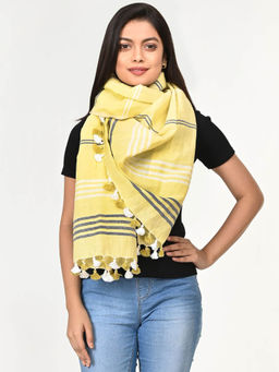 ArtEastri - Sage Green Cotton Linen Handloom Stole