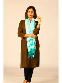 ArtEastri - Sage Green Hand Woven Shibori Cotton Stole