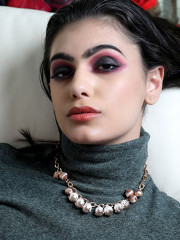 Odette - Gold-Tone Embellished Pearl Necklace