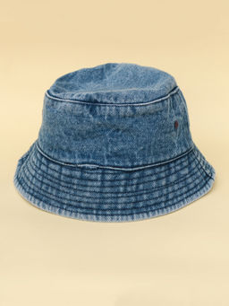 DukieKooky - Sun Protection Casual Denim Blue Bucket Hat