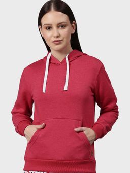Campus Sutra - Maroon Solid Sweatshirt