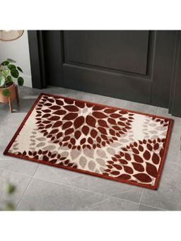 Athom Living - Premium Anti Slip Printed Doormat Brown (Pack of 2)