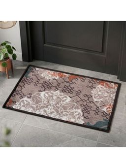 Athom Living - Premium Anti Slip Printed Doormat Grey (Pack of 2)