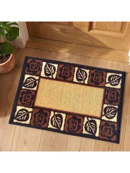 Athom Living - Brown Leaf-Floral Premium Anti Skid Door Mat