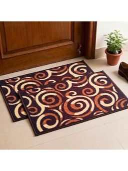 Athom Living - Brown Premium Anti Skid Door Mats (Pack of 2)