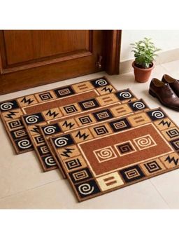 Athom Living - Multi-Colour Quirky Premium Anti Skid Door Mats (Pack of 4)