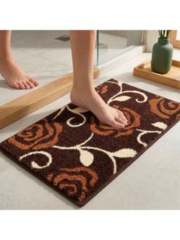 Athom Living - Brown Easy Home Designer Soft Anti Slip Bath Mat (M)