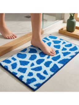 Athom Living - Blue Easy Home Designer Soft Anti Slip Bath Mat (M)