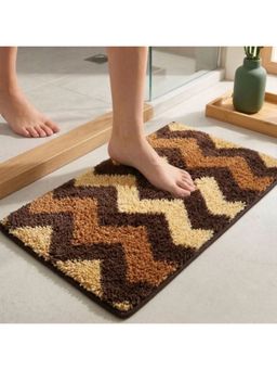 Athom Living - Brown Easy Home Designer Soft Anti Slip Bath Mat (M)
