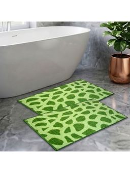 Athom Living - Green Trendz Easy Home Designer Soft Anti Slip Bath Mats (Pack Of 2) (M)