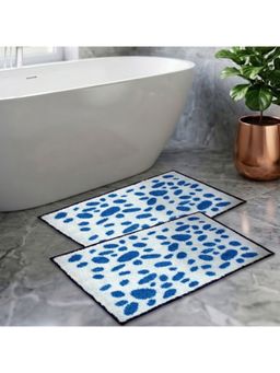 Athom Living - Blue Trendz Easy Home Designer Soft Anti Slip Bath Mats (Pack Of 2) (M)