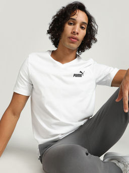 Puma - Essentials V-Neck Men White T-Shirt