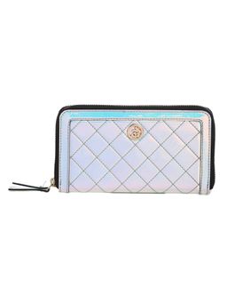 Label Ritu Kumar - Metallic Silver Checks Wallet