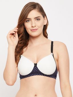Clovia - Polyamide Solid Padded Full Cup Wire Free T-shirt Bra - White