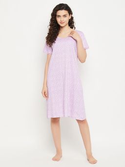 Clovia - Modal Printed Short Night Dress