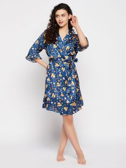 Clovia - Satin Printed Robe (Set of 2)