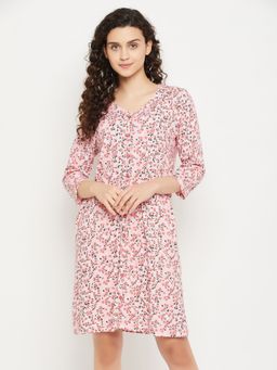 Clovia - Cotton Printed Short Night Dress