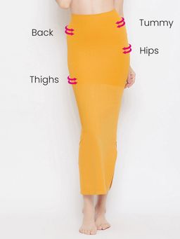 Clovia - Saree Shapewear Petticoat in Mustard Yellow