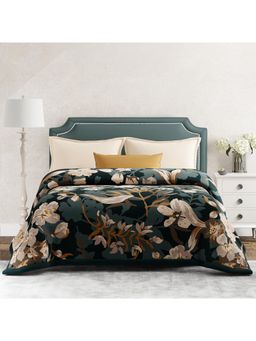 Boutique Living - Platinum Pulse Floral Polyester 2 Ply Blanket (Double)