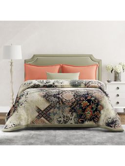 Boutique Living - Platinum Pulse Multi-Color Printed Polyester 2 Ply Blanket (Double)