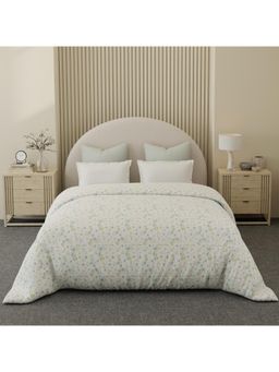 Boutique Living - Cottage Garden Cotton 300 TC Blue & Green Floral Reversible Comforter (Double)