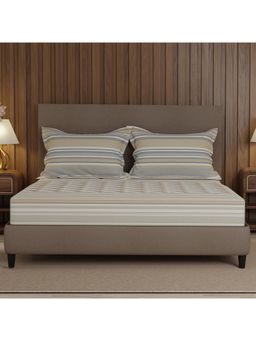 Boutique Living - Valatie Cotton 200 TC Multi-Color Geometric Fitted Bedsheet With 2 Pillow Covers (King)