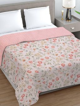 FABINALIV - Multi-Color Floral Reversible 350 Gsm Ac Room Bed Comforter (Double)