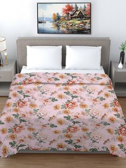 FABINALIV - Multi-Color Floral Reversible 350 Gsm Ac Room Bed Comforter (Double)