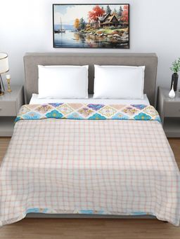 FABINALIV - Multi-Color Geometric Reversible 350 Gsm Ac Room Bed Comforter (Double)