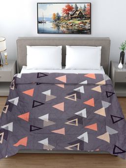 FABINALIV - Multi-Color Geometric Reversible 350 Gsm Ac Room Bed Comforter (Double)