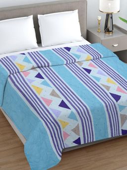 FABINALIV - Multi-Color Geometric Reversible 350 Gsm Ac Room Bed Comforter (Double)