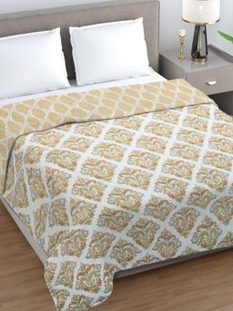 FABINALIV - Multi-Color Ethnic Reversible 350 Gsm Ac Room Bed Comforter (Double)