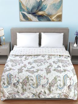 FABINALIV - Multi-Color Floral Reversible 350 Gsm Ac Room Bed Comforter (Double)